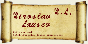 Miroslav Laušev vizit kartica
